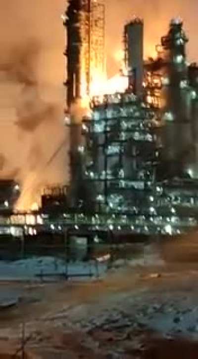 GTP caught on fire after an explosion in the Far East of Russia on 05/01/2022