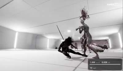 SuperTHOT - Here is a quick clip from the current preview-build of my third person slasher (I love it when I get destroyed in my own game).