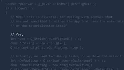 the dwindling sanity of Valve's programmers through comments