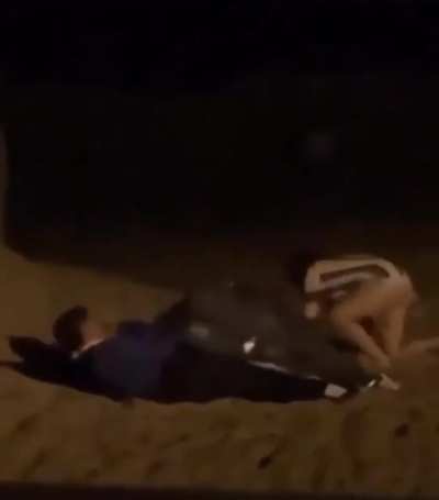 drunk on a beach at 3AM