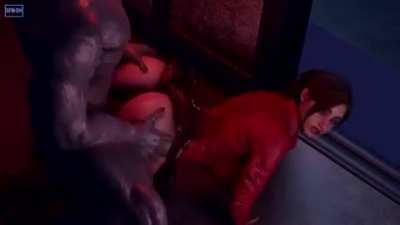 Claire getting pounded by Mr. X (SFM-DH) [Resident Evil]