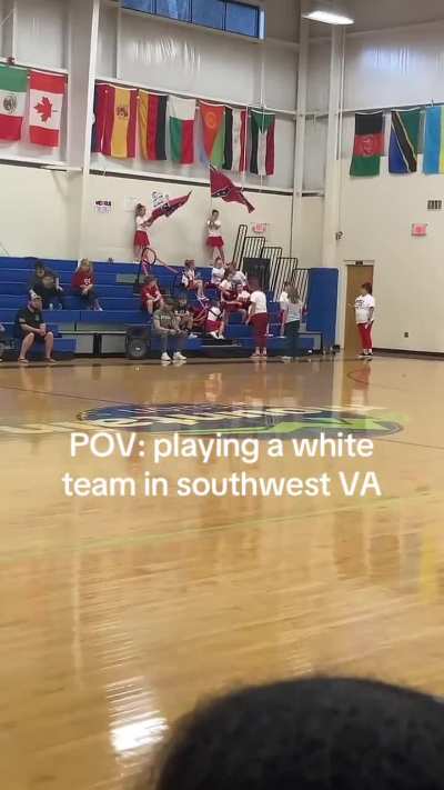 Middle schoolers seen waving Confederate flag during game at school in Southwest Virginia.