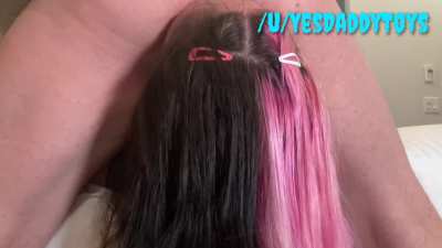 Sitting on her face then covering her in her own squirt