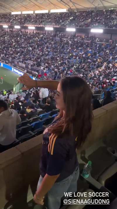 jamming at a soccer game