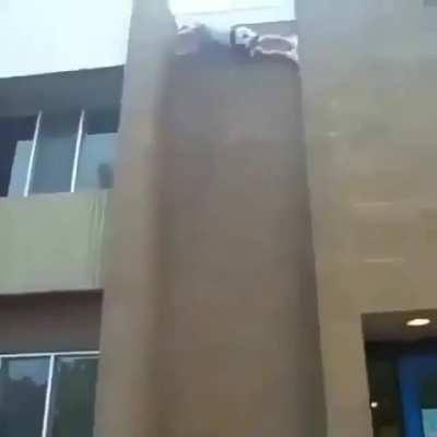Climb a wall with no plan on how to get down