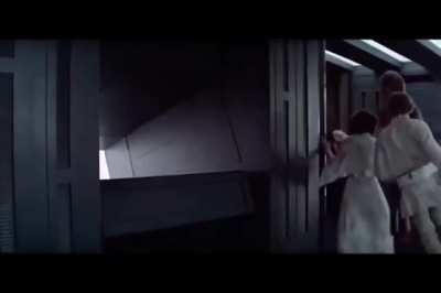 Han chasing some stormtroopers