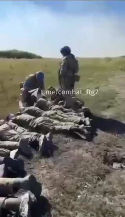 More footage of the massive group of russians (approximately 120) that surrendered to the “A” unit of the SBU in the Kursk People’s Republic