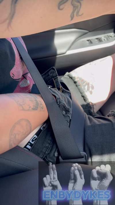 Got horny on a roadtrip and needed to feel their wet pussy