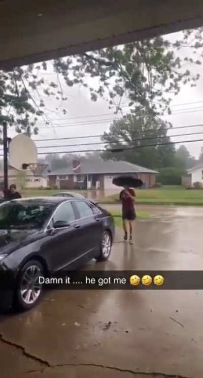 Yesterday was my brother’s 18th birthday, so we had a socially distant party with the garage open to celebrate. Our extended family ambushed with water balloons.