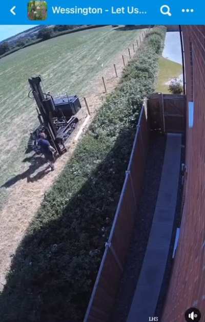 Pile-driving a fence post into a gas main 🤦‍♂️