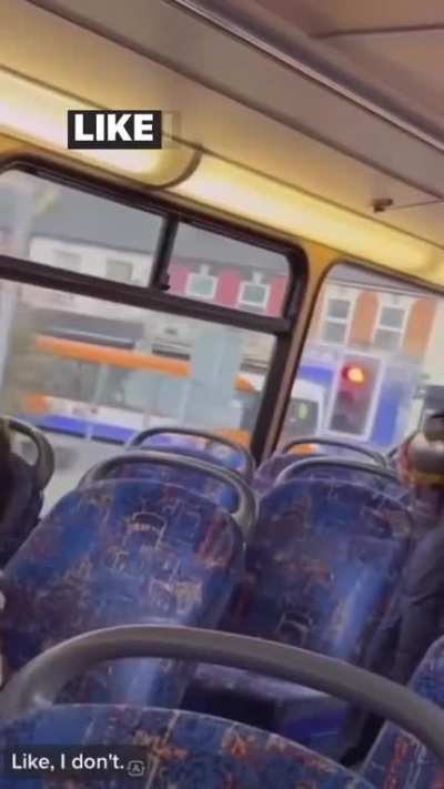 A mostly-empty bus where he could take his pick of any seat but chose to sit next to a woman who became uncomfortable and moved.