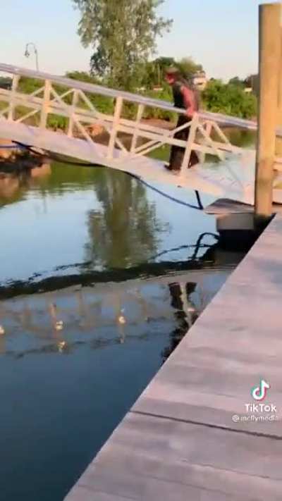 My man switched stances so fast when coach walked up