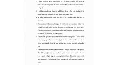 Official firsthand affidavit 