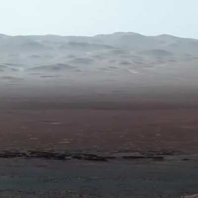 🔥 A panoramic view from the surface of Mars captured by Curiosity rover.