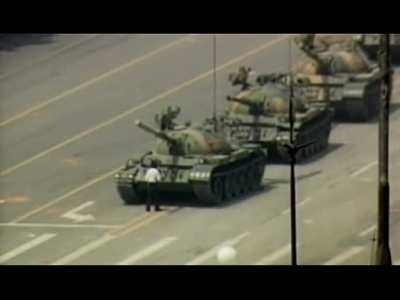 Beijing June 5th Tank Man Stopping Tanks From Leaving Tian'anmen