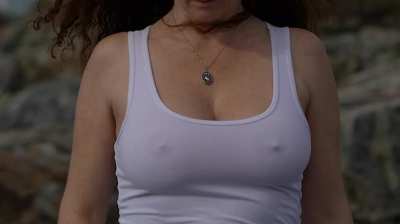 Love walks on the beach, and I love being braless
