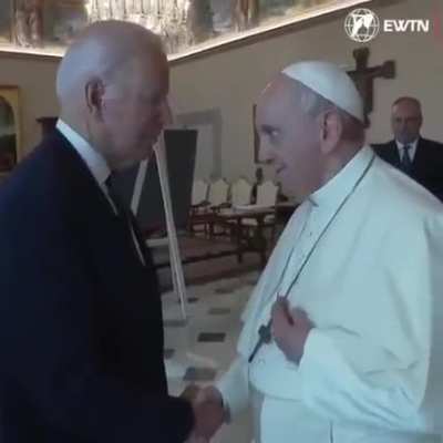 Biden to Pope: You are the famous African American baseball player in America.