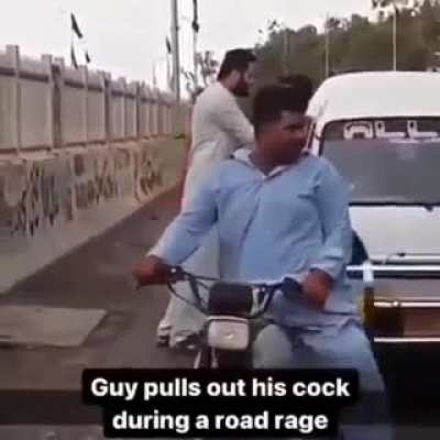 Guy puLLs out his coCk during a road rage