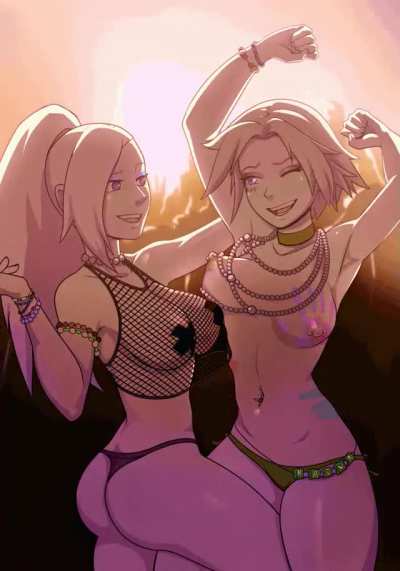 Ino and Sakura party time