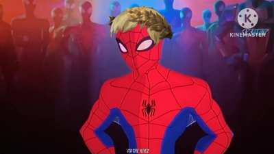 Guilliman presumiendole de su legion al spiderverse 