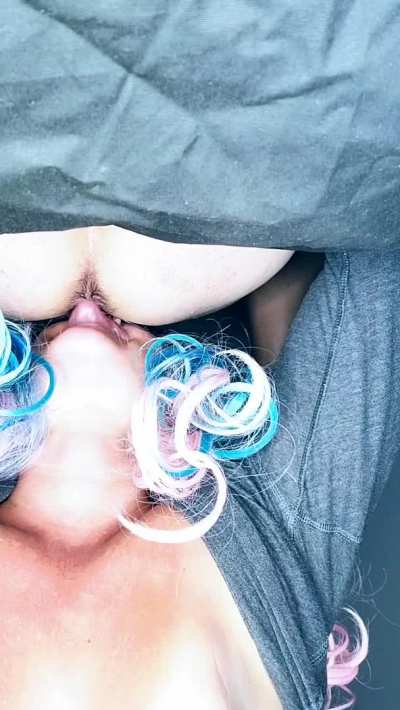 Underneath view of his asshole getting a good tongue cleaning 👅. 🦄💦💦💦