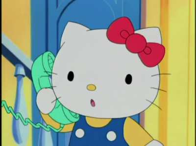Kitty receives an important phone call
