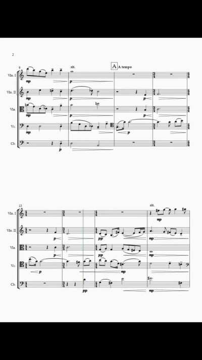 String orchestra ideas that I wrote yesterday
