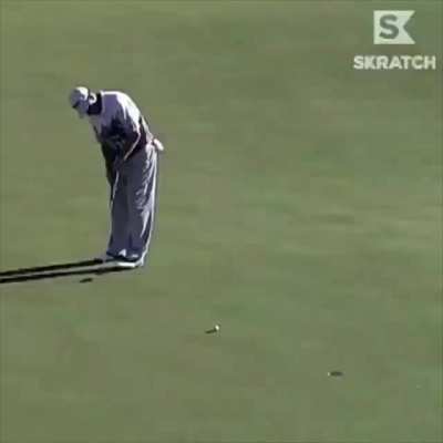 Nobody will ever celebrate a missed putt better than Woody Austin.