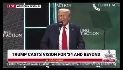 Trump: “You have to get out and vote. You won’t have to do it anymore. Four years, it will be fixed, it will be fine. You won’t have to vote anymore.. In four years, you won’t have to vote again.”