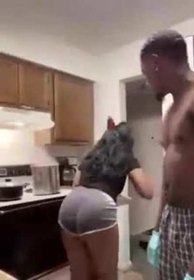 man makes chicken