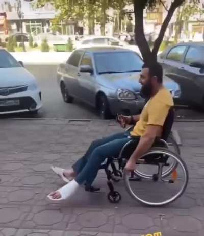 Broken legs is the new fashion trend in Dagestan, Russia.