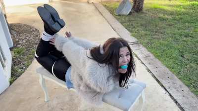 Elite Fur Agent Captured, Blindfolded, Jaw Spread Open
