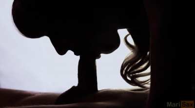 Gorgeous silhouetted sucking