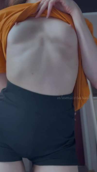 My pussy is as cute and soft as my tiny tits