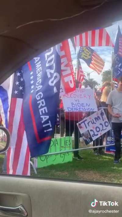 Trump supporters intimidating voters