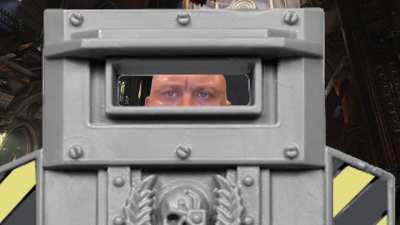 The Shield Ogryn enjoying his rations in the corner while the horde attacks him