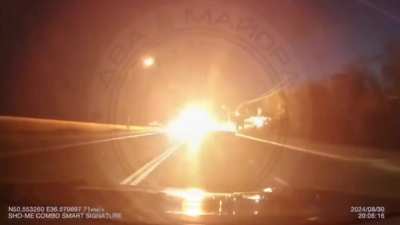 A civilian vehicle was hit by artillery fire in Belgorod