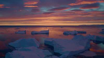 Sunset in Greenland