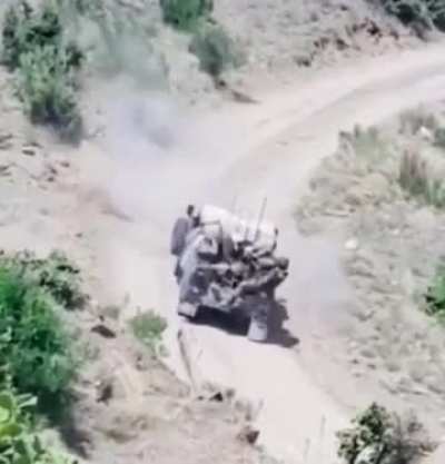 Pakistani security forces get absolutely lit up whilst riding in unarmored transport during TTP ambush