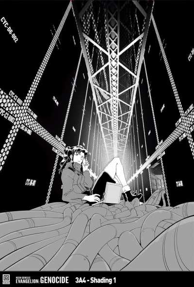 Production in my studio from the EVANGELION: Genocide team.