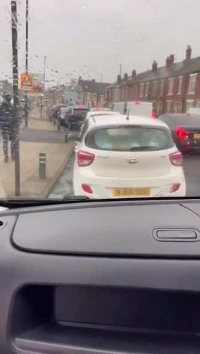 The traffic in the U.K is horrendous