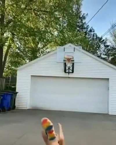 There was an attempt to throw a trick shot