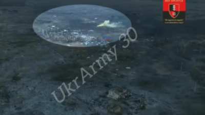 BMP-2 using its Shipunov 2A42 30 mm to attack Russian positions in Sinkivka region, Kharkiv Oblast.  2nd Mechanized Battalion, 30th Prince Konstanty Ostrogski Mechanized Brigade (23/March/2024)