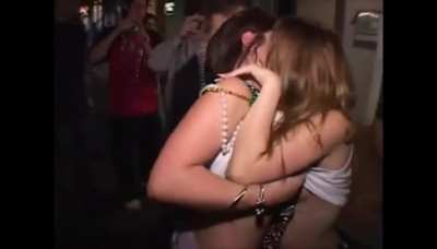 Getting wild in mardi gras.