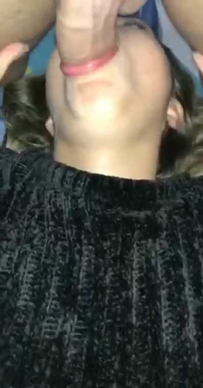 Fat cock blown from below
