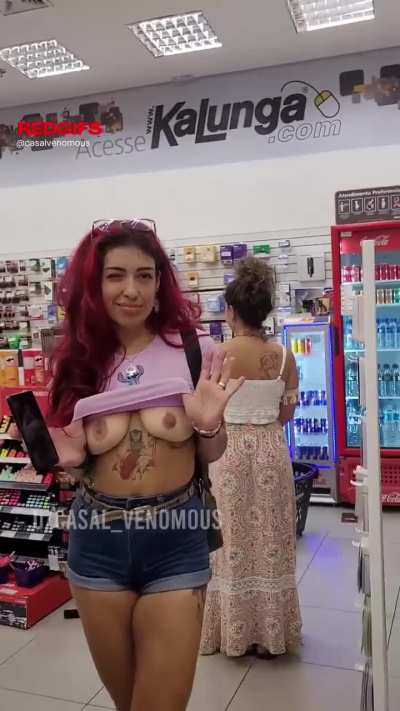 I went in to buy some paper and ended up flashing. [GIF]