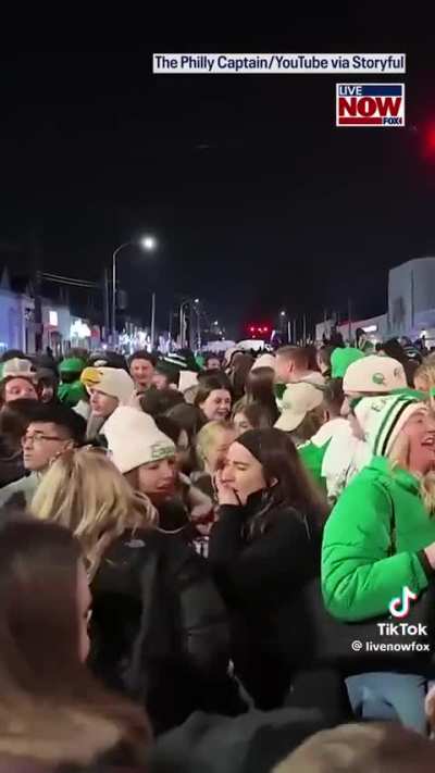 Shooting a real gun in a crowd of people during sports’ celebration, not a thought in this guys dome