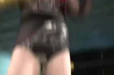 Mickie Knuckles stapled by Jewells Malone and has it ripped out again
