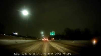 And this is why we don't speed after a snow storm folks