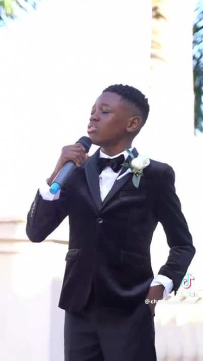 Bravest son singing for his parents’ vow renewal